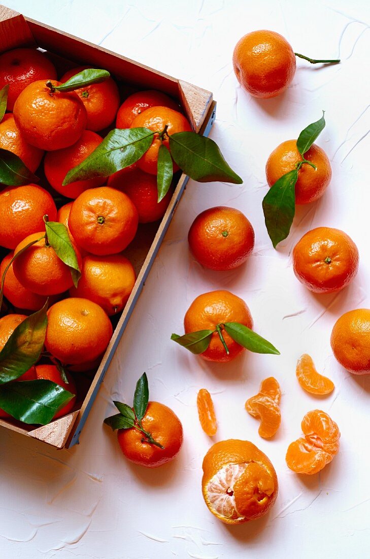 A crate of clementines