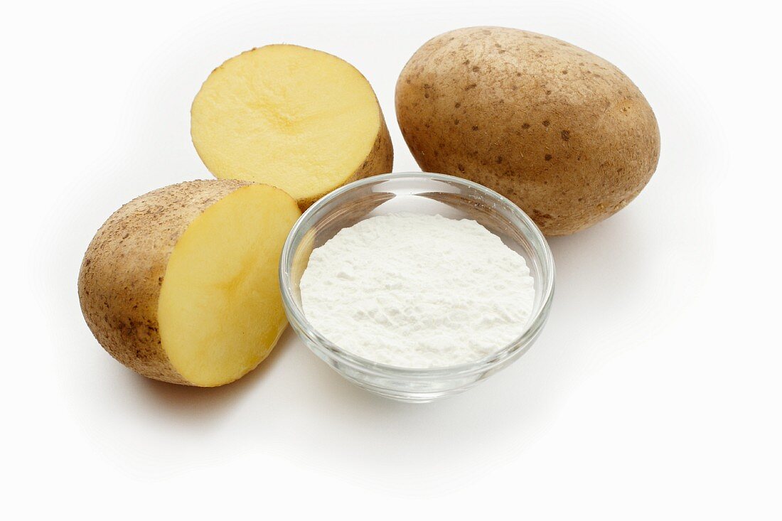 Potato starch and fresh potatoes