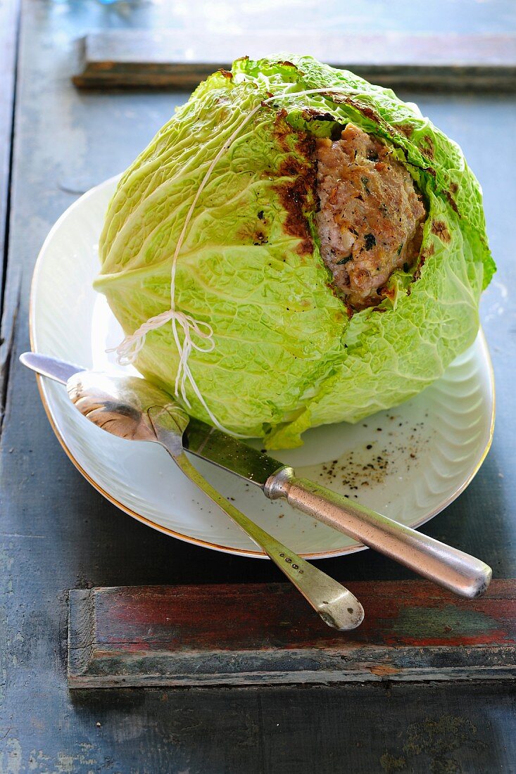 Stuffed savoy cabbage