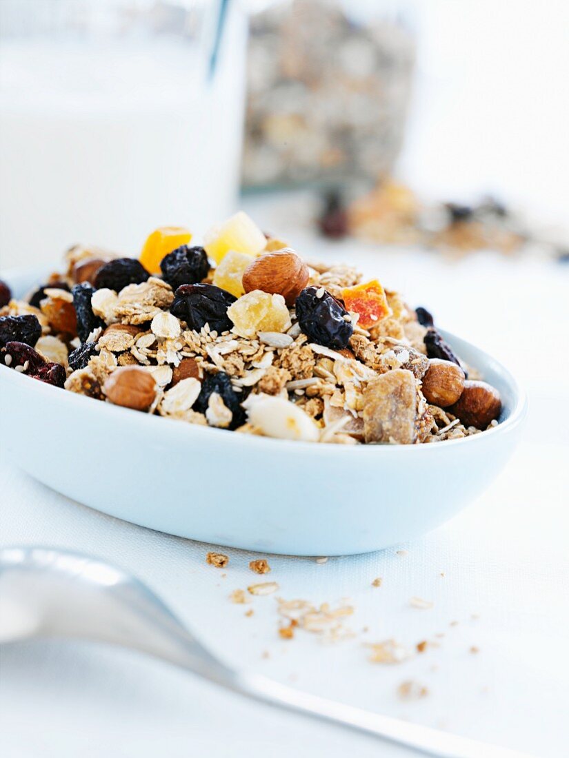 Muesli with fruit and nuts