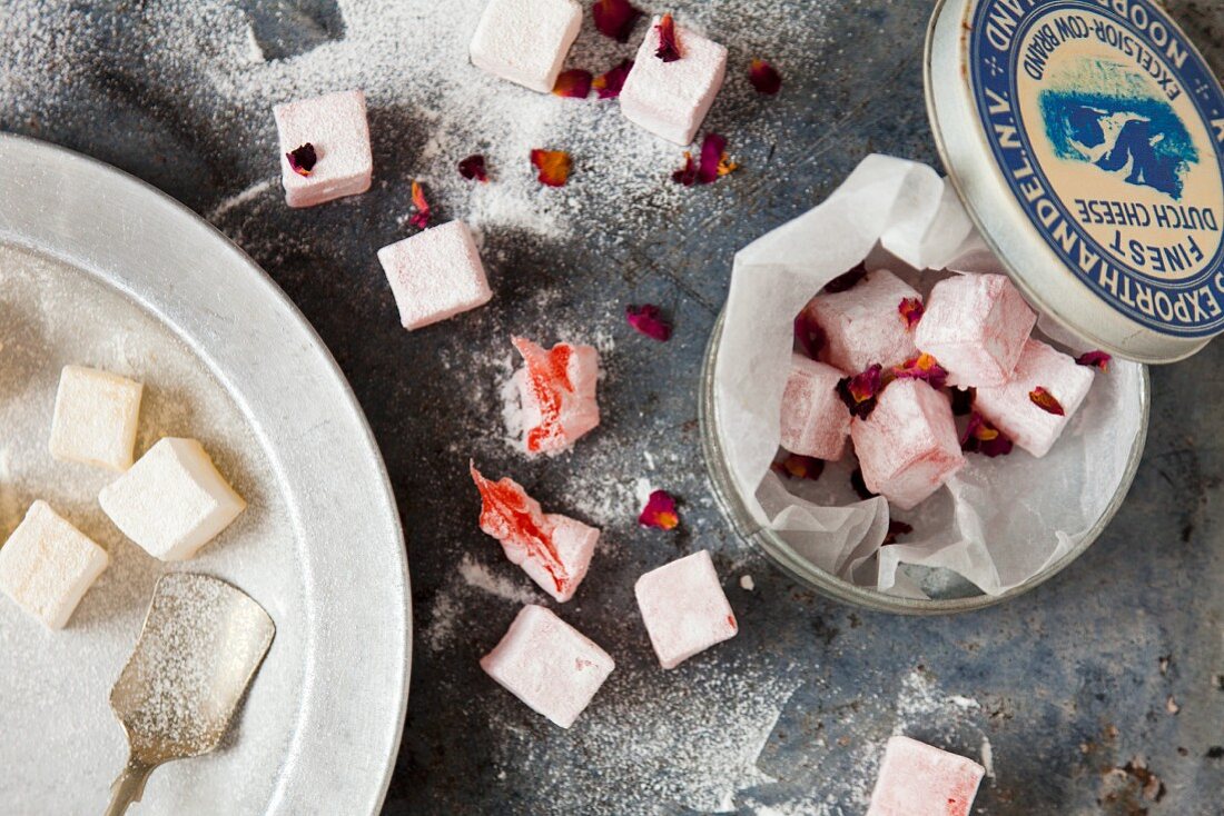 Turkish delight with packaging