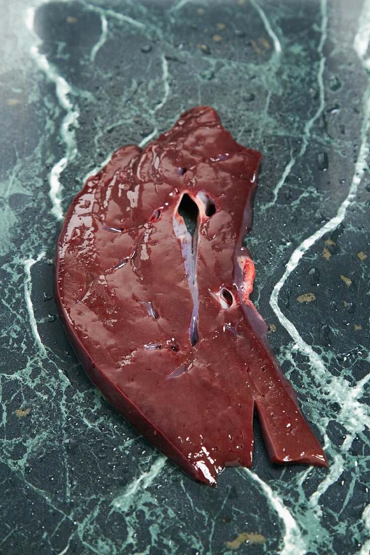 A slice of calf's liver