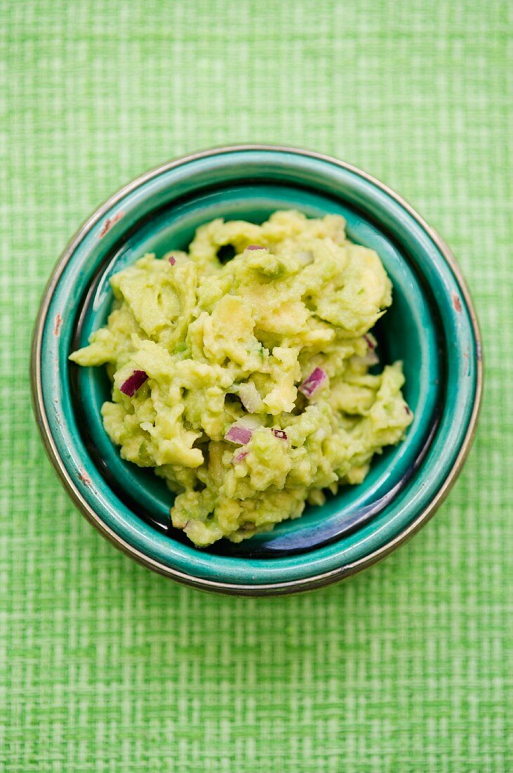 Guacamole with onions