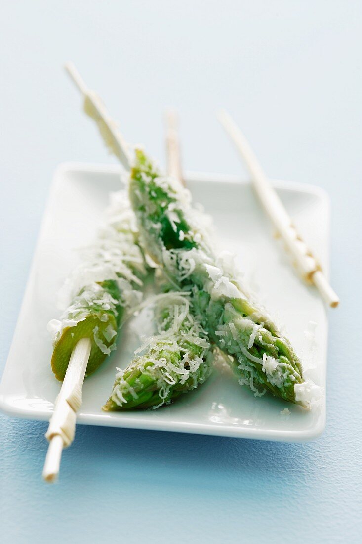 Asparagus tips with Parmesan