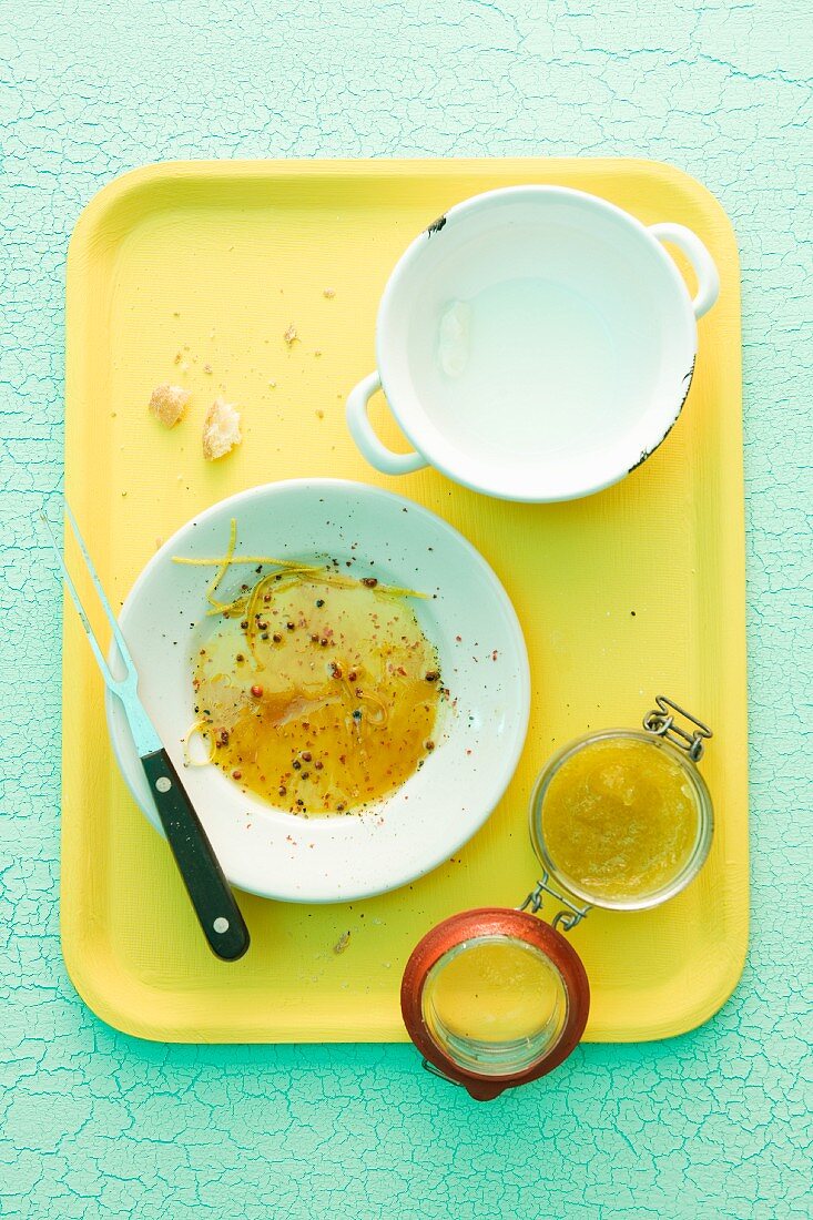 The remains of grilled figs on a plate