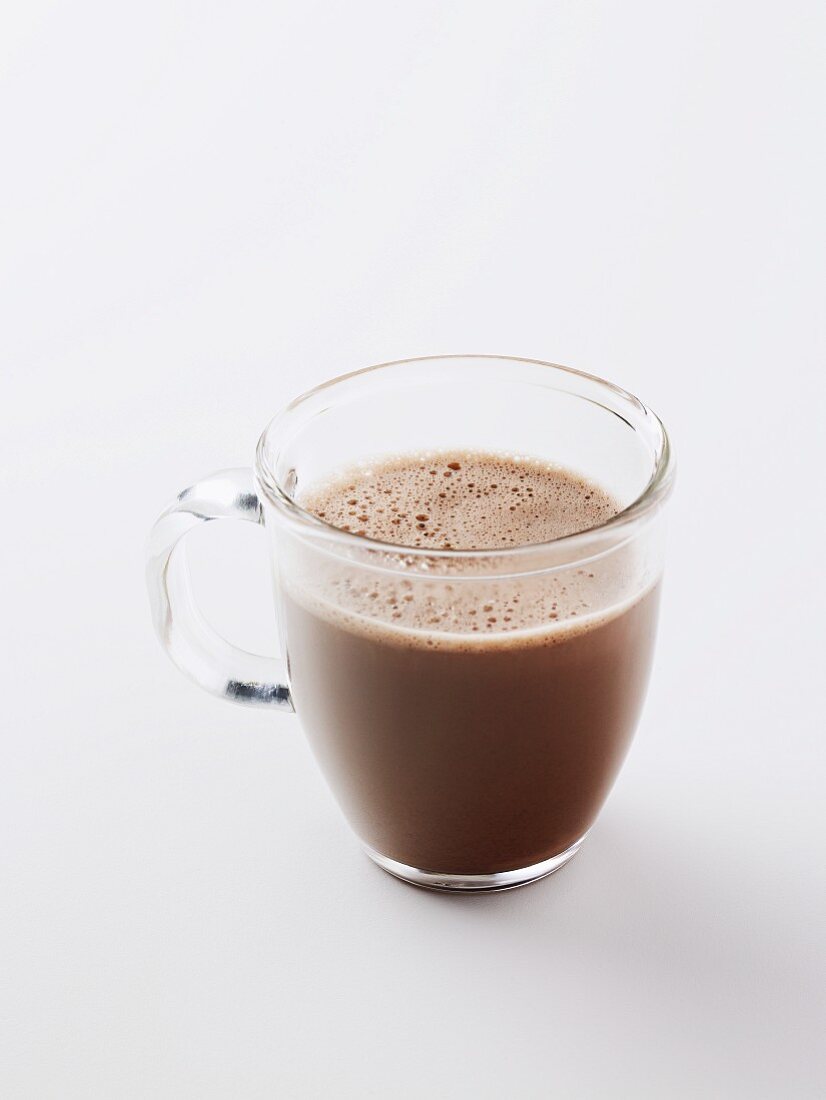 Cocoa in glass cup