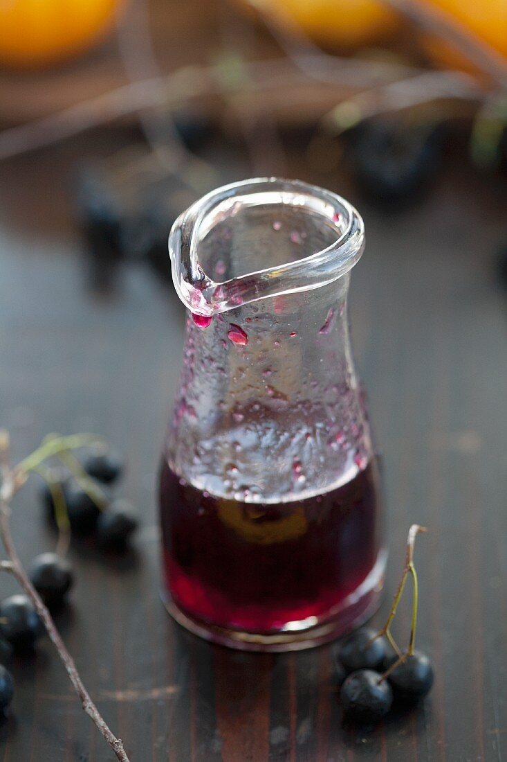 A jar of aronia jelly