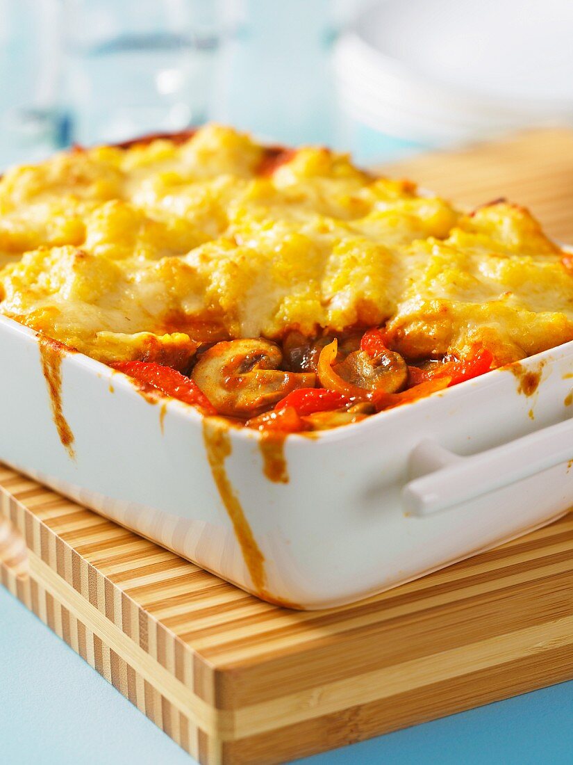 Vegetable polenta bake