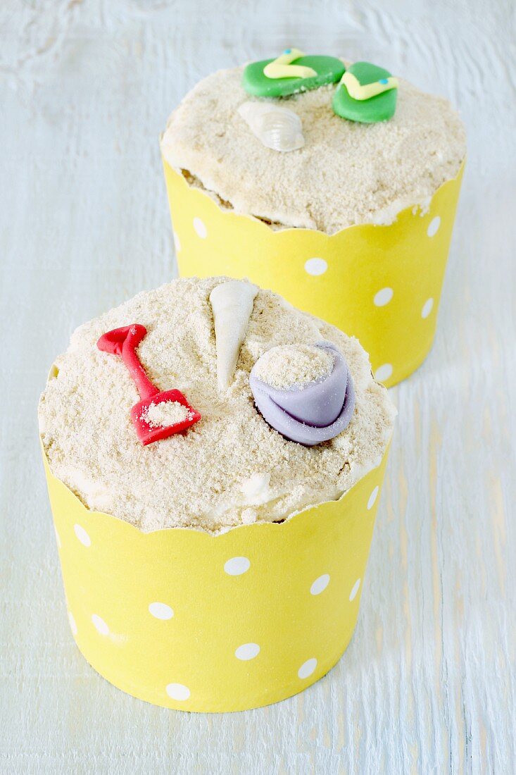 Cupcakes mit Stranddeko