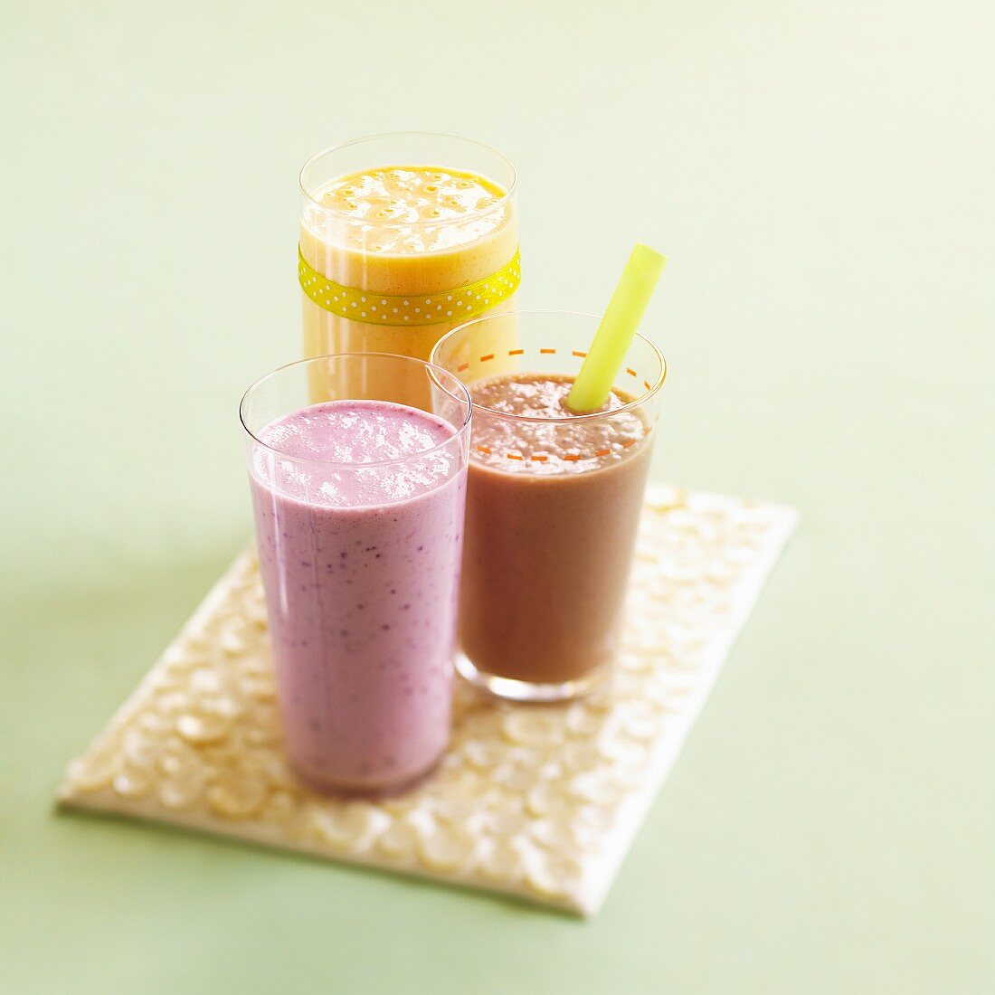 Three different smoothies