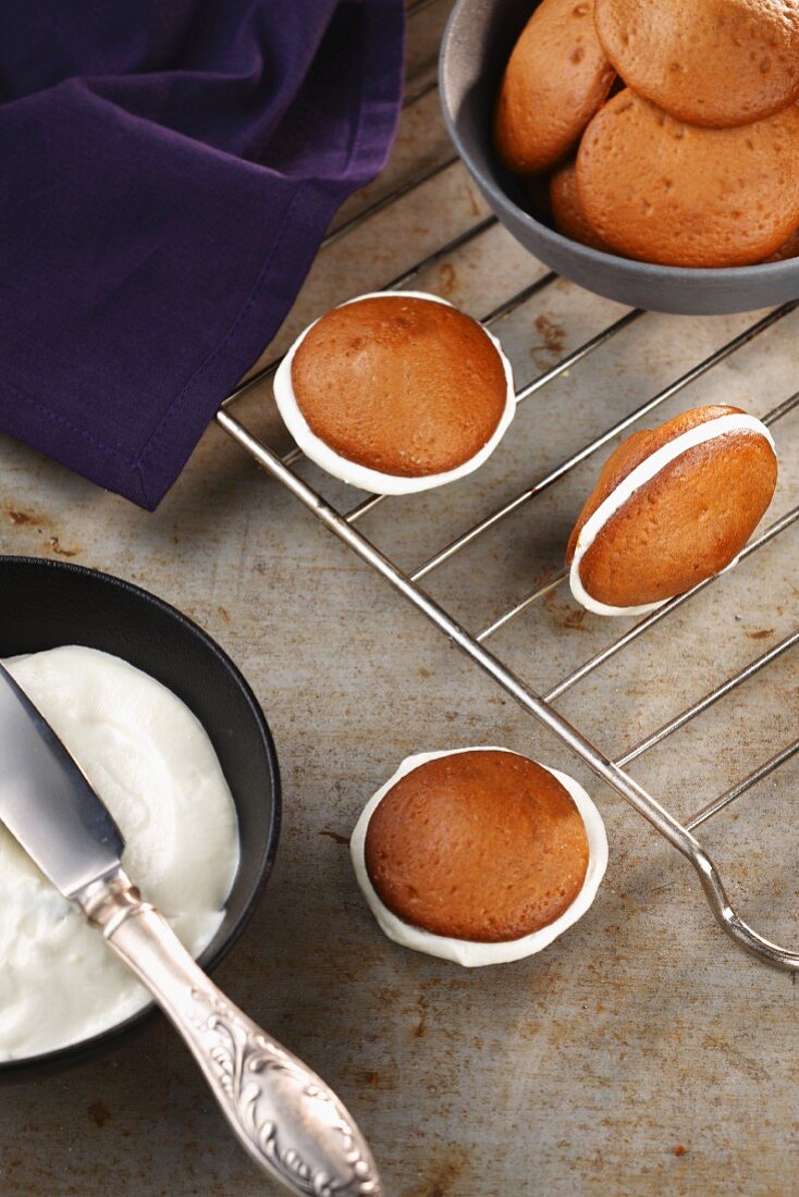 Whoopie Pies with cream