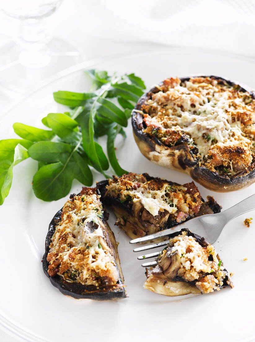 Mushrooms filled with cheese
