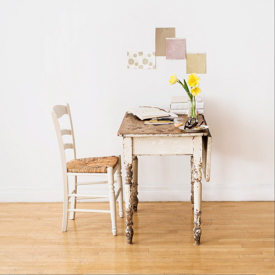 Old table and chair