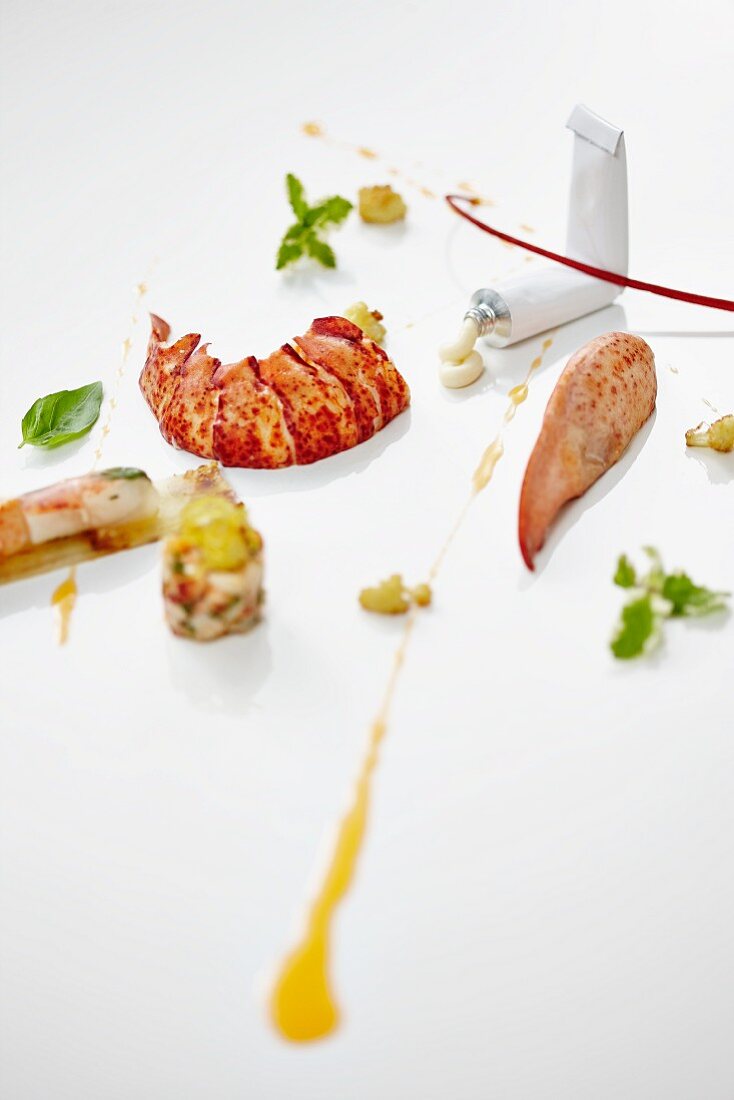 Variations of lobster with mayonnaise