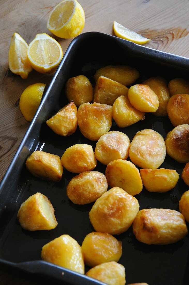 Ofenkartoffeln auf dem Backblech