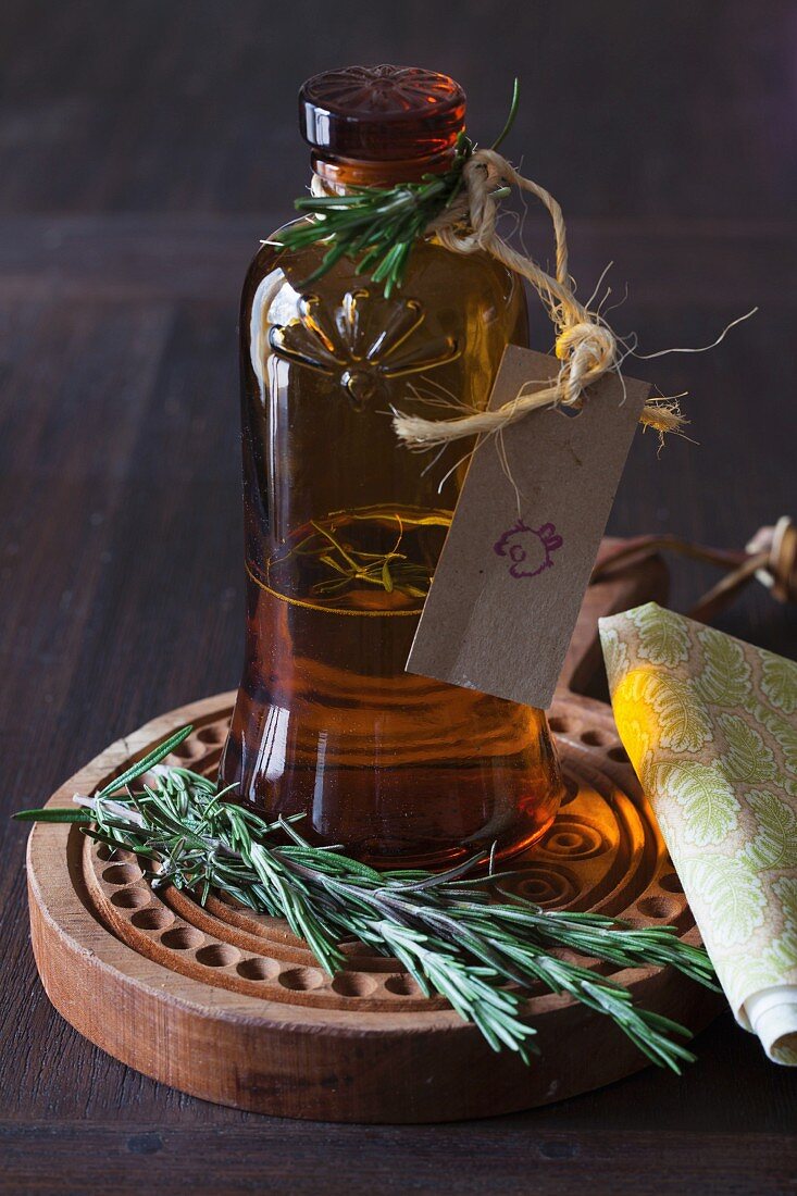 A bottle of butter-rosemary extract