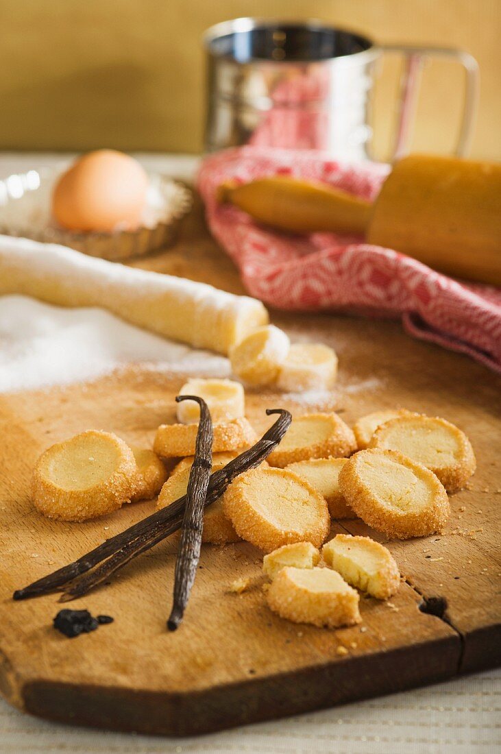 Diamant-Plätzchen mit Zucker und Vanille zu Weihnachten