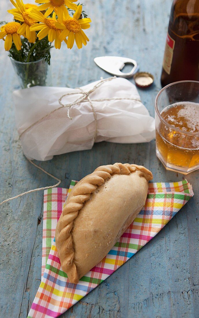 Empanadas and beer (Brazil)