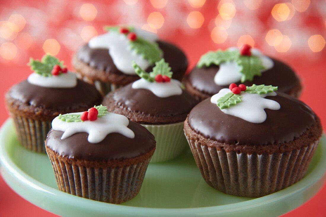 Schokoladencupcakes für Weihnachten