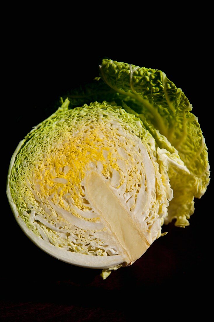 Half a Savoy cabbage (seen from above)