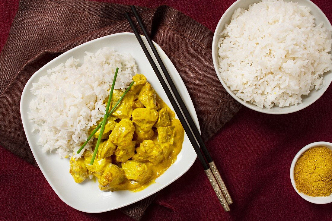 Thai veal curry with scented rice