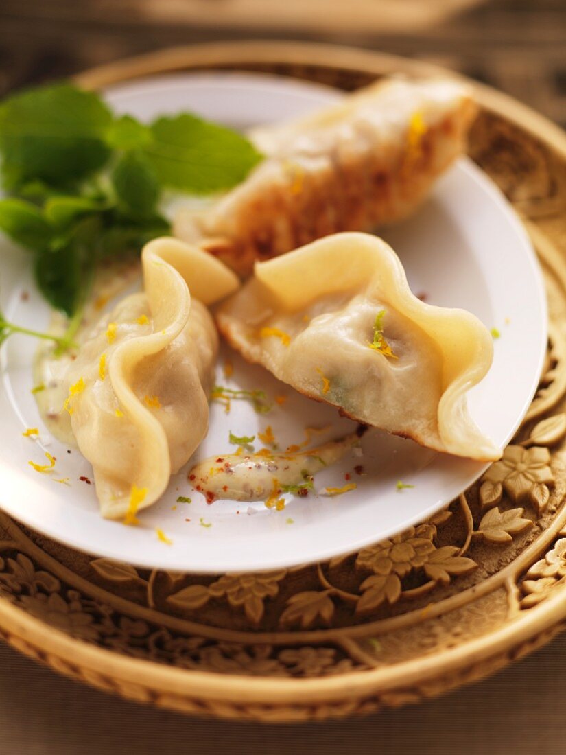 Oriental meat dumplings