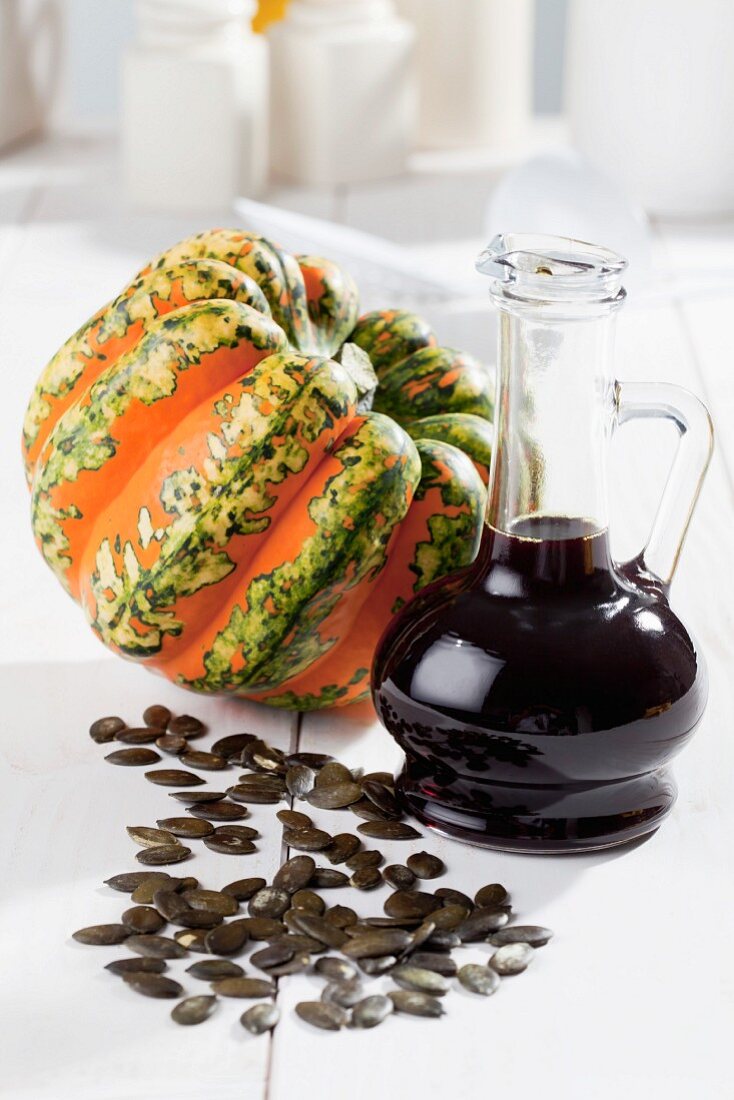 Pumpkin seed oil, a pumpkin and pumpkin seeds