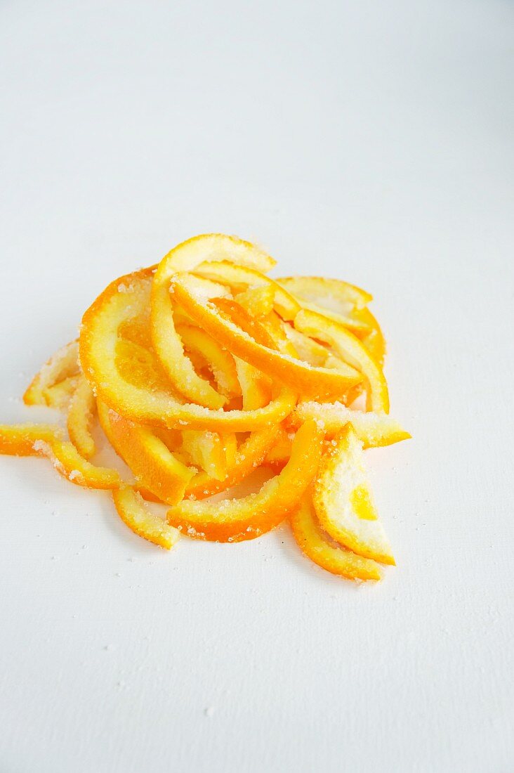 A pile of orange peel