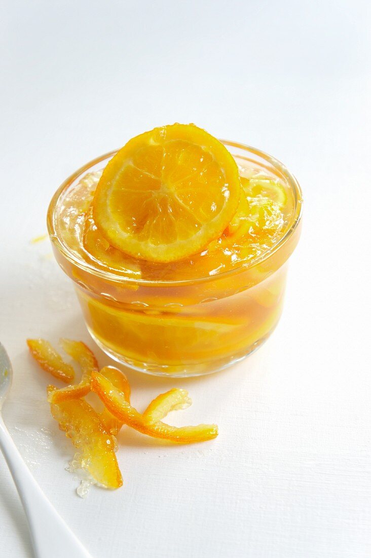 Marmalade with candied orange zest