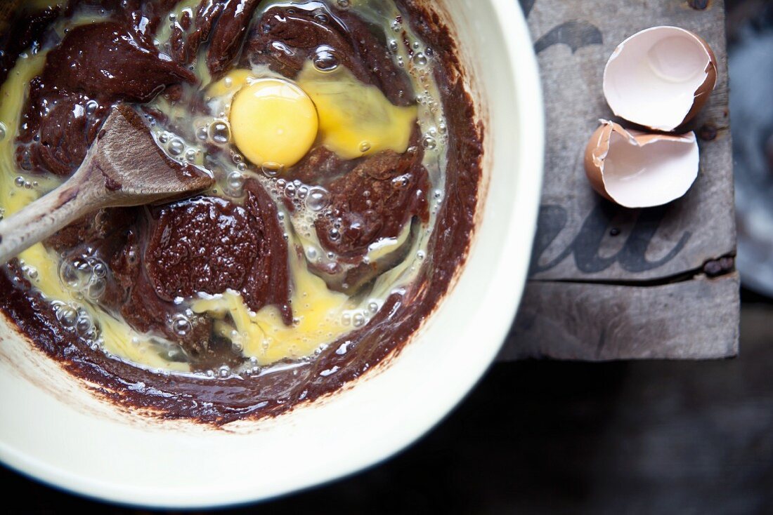 A chocolate brownie mix with free range eggs
