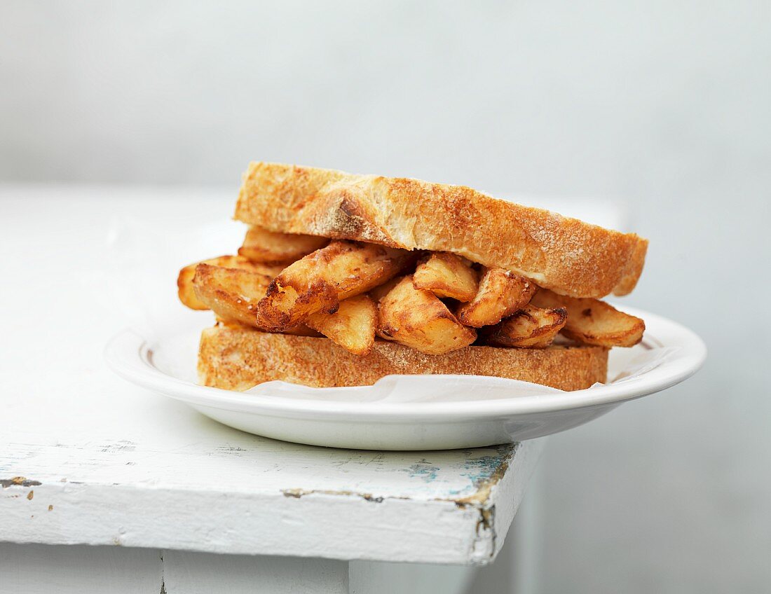 Sandwich mit Pommes frites