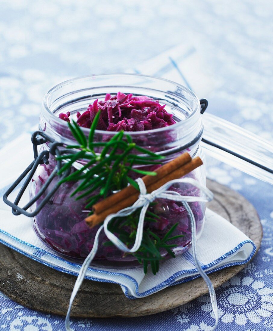 Rotkohl im Einmachglas