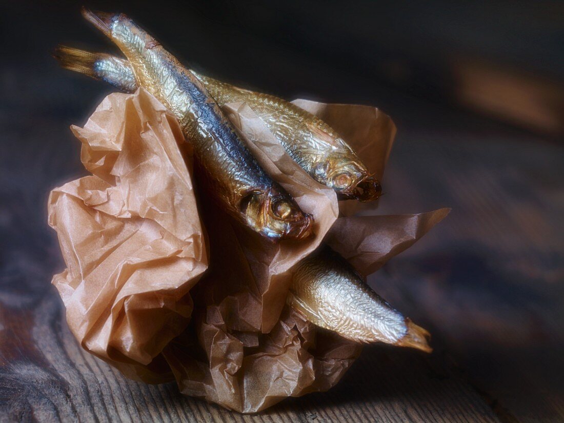 Sprat in a bundle of paper