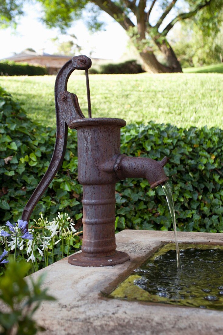 Alter Ziehbrunnen im Garten