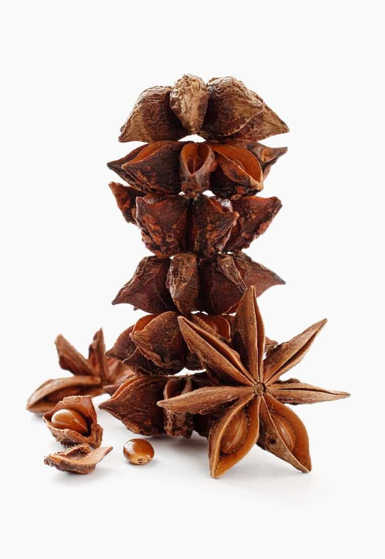 A stack of star anise