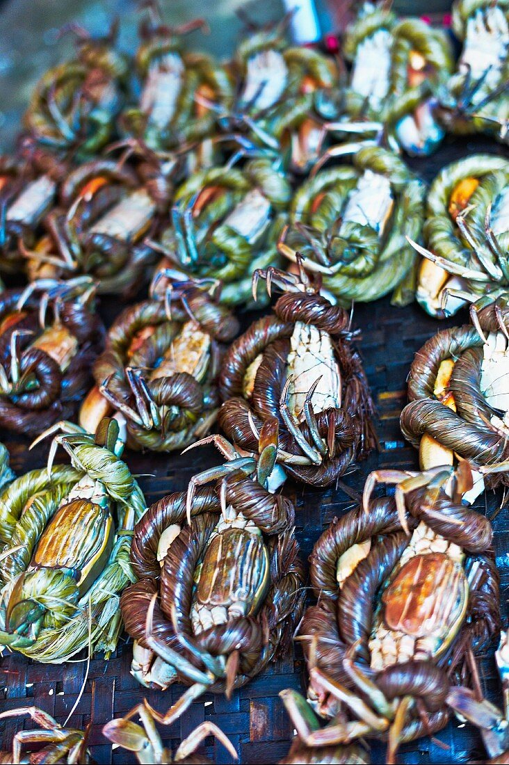 Crabs at a market in Haiphong, Vietnam