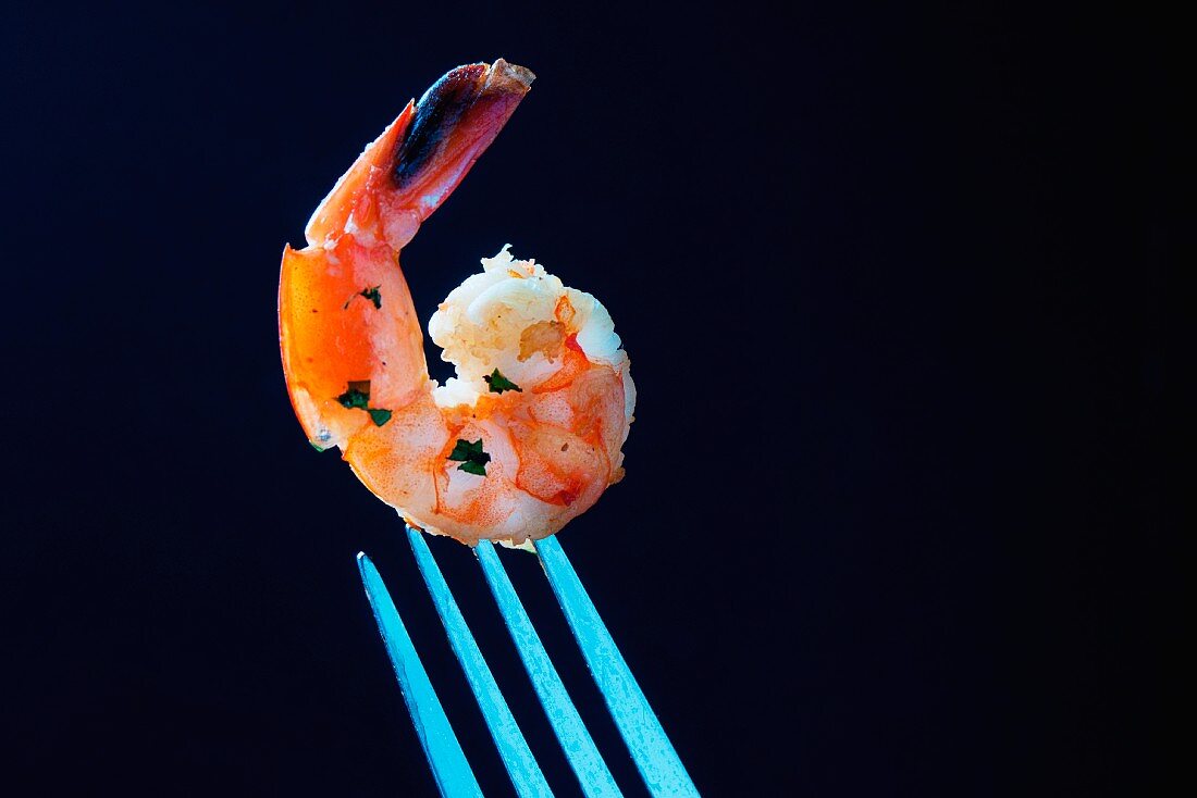 A garlic prawn