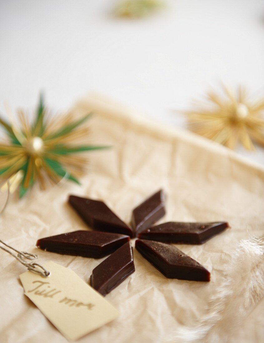 A Christmas chocolate toffee