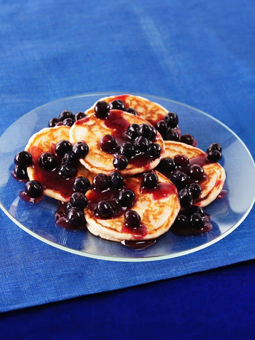 Pancakes mit Heidelbeeren und Scotch