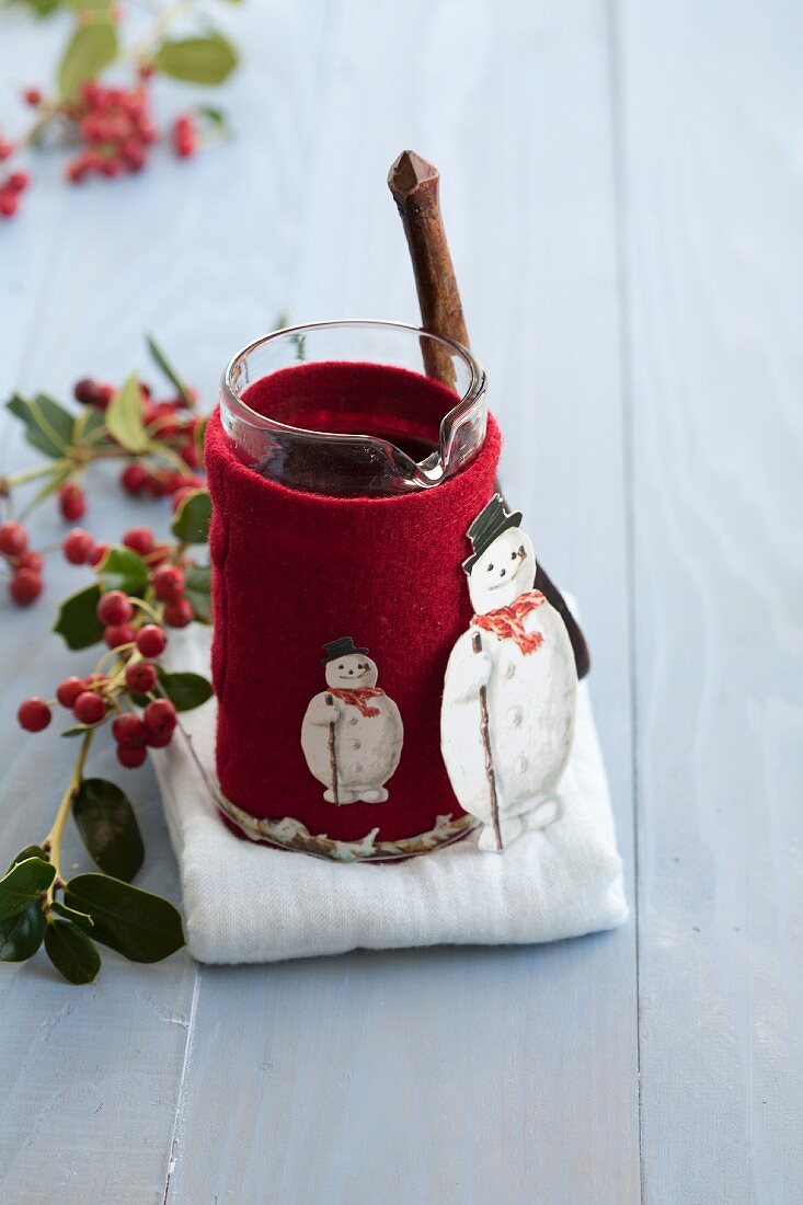 Mulled wine with cinnamon (Christmas)