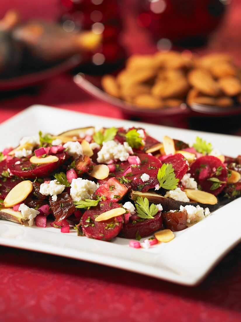 Beetroot and feta salad