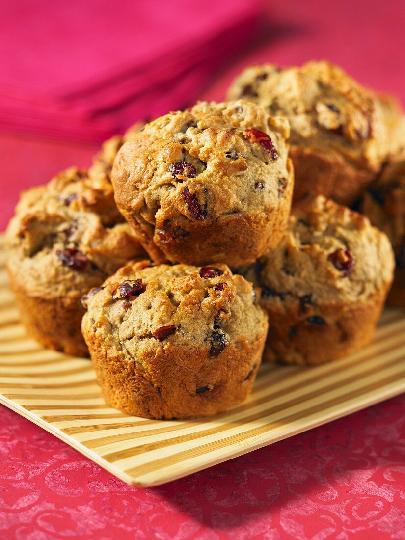 Cranberry and pistachio muffins
