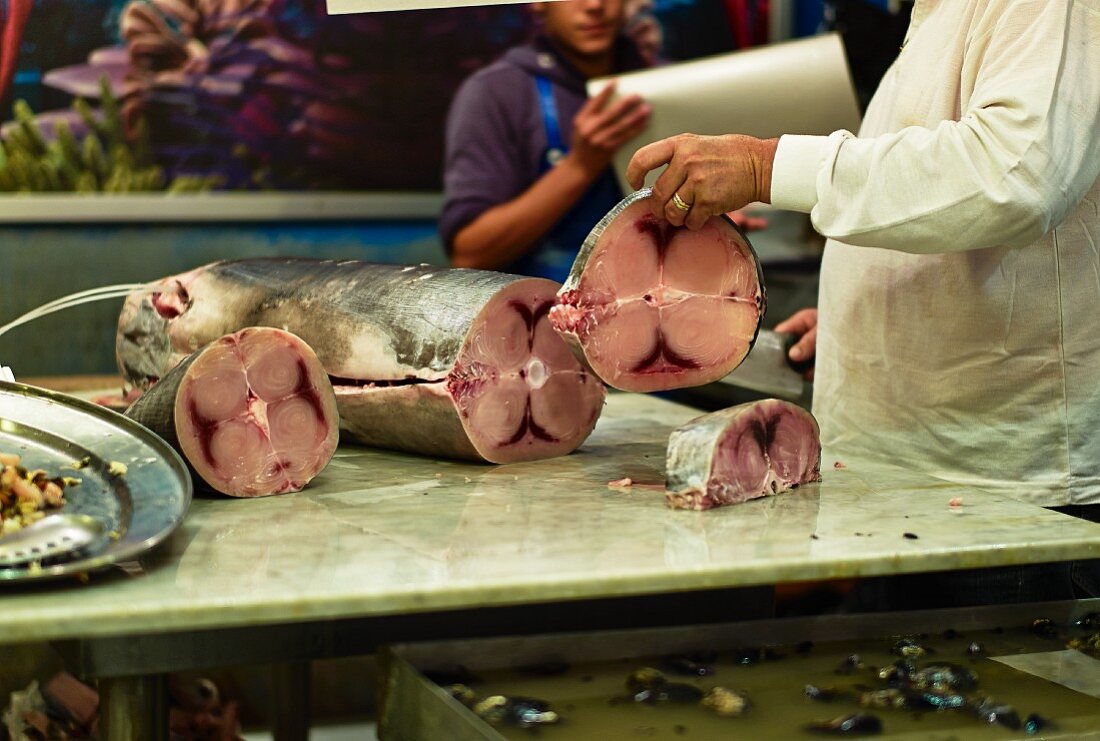 Schwertfisch auf dem Markt