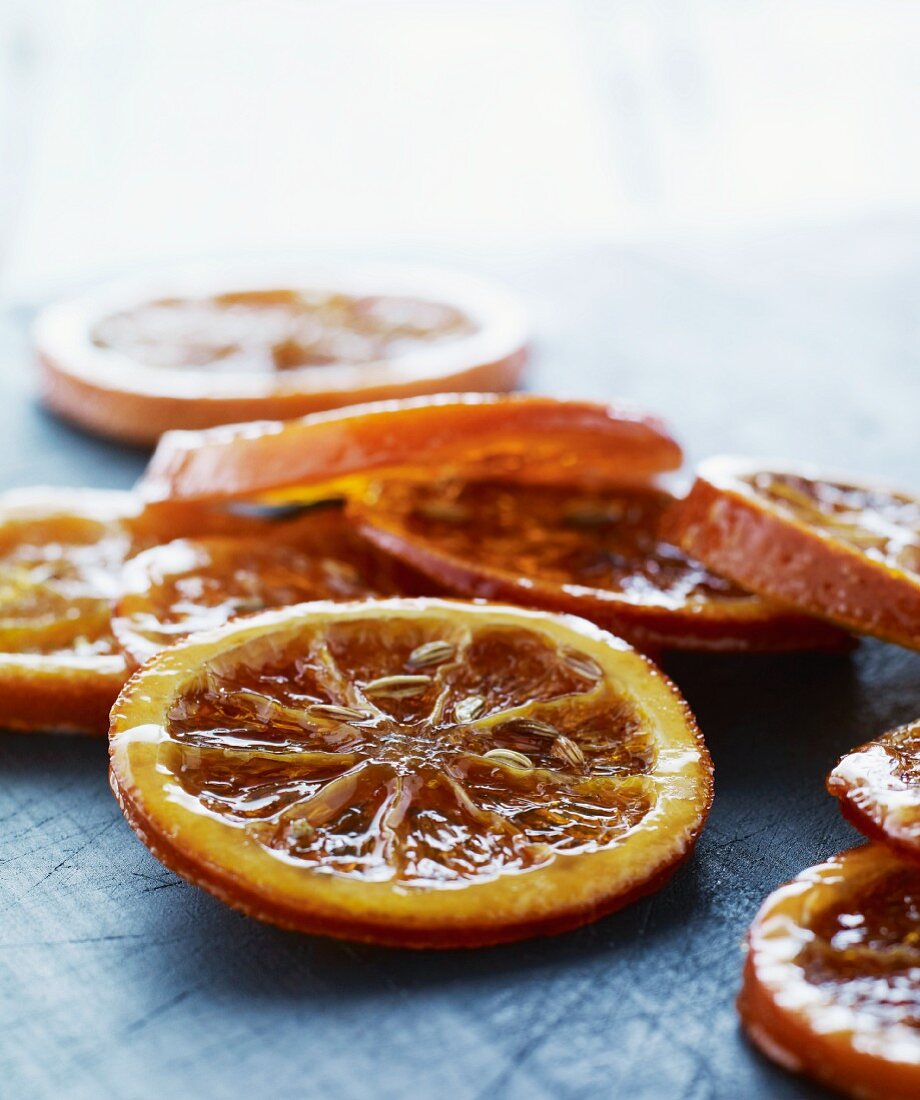 Caramelised orange slices