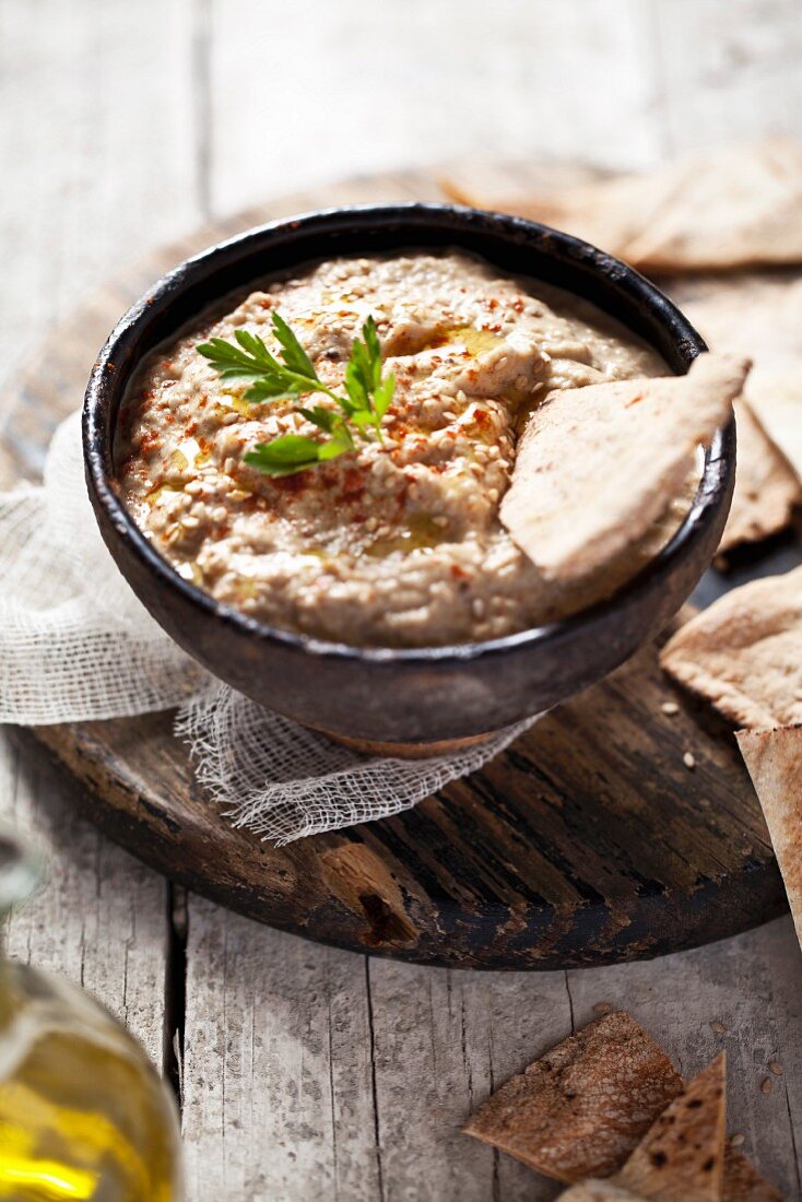 Baba Ghanoush (Püree aus Auberginen & Sesampaste, Arabien)