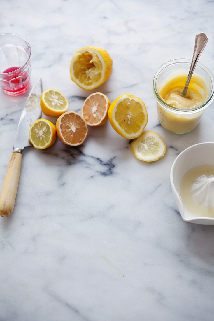 Lemon curd being made