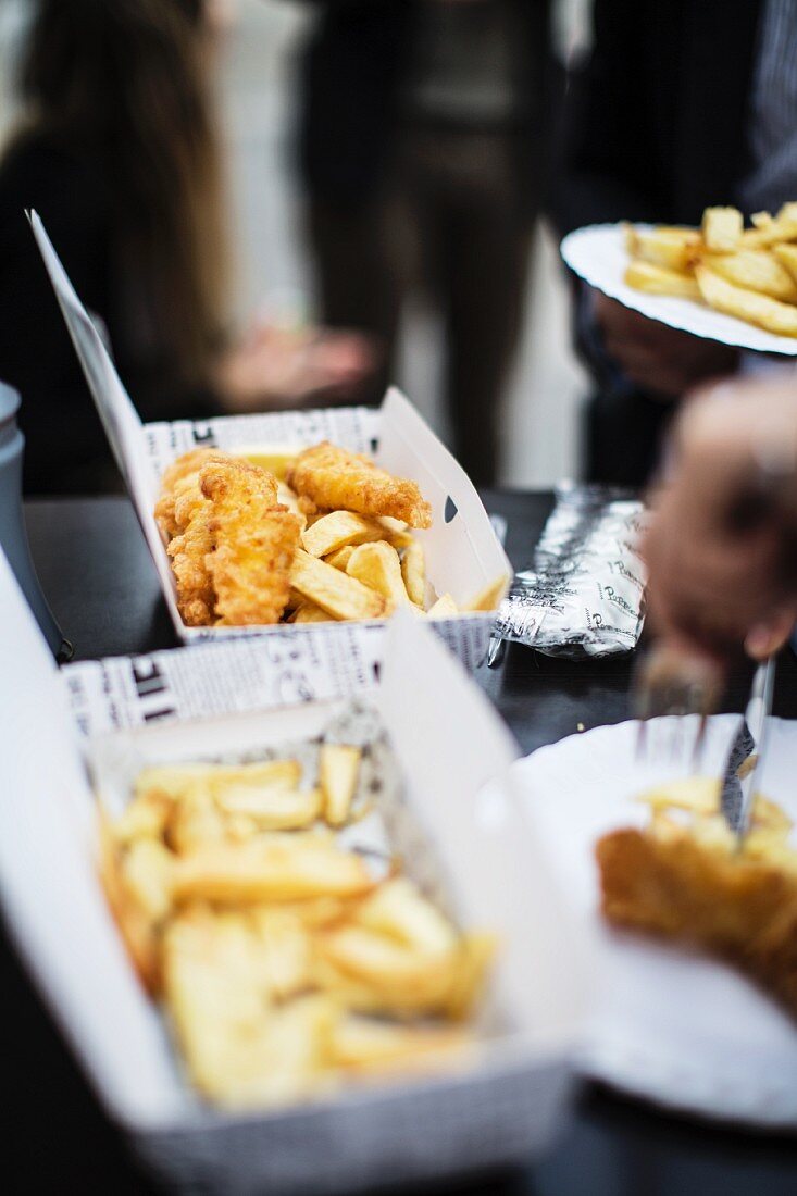 Takeaway fish and chips