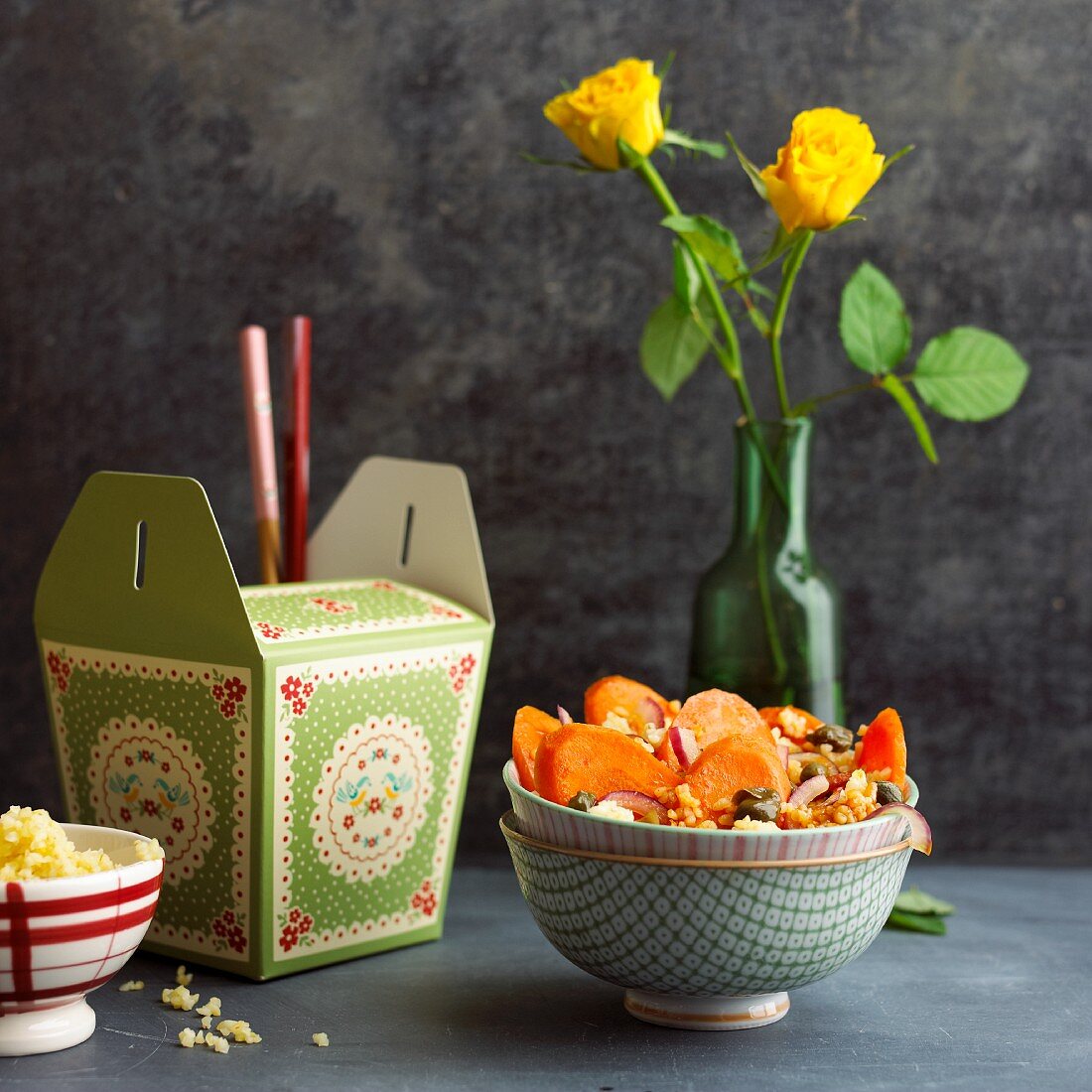 Thai-style bulgur with carrots and capers