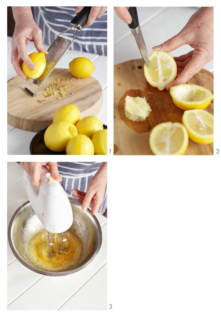 Lemon parfait being made