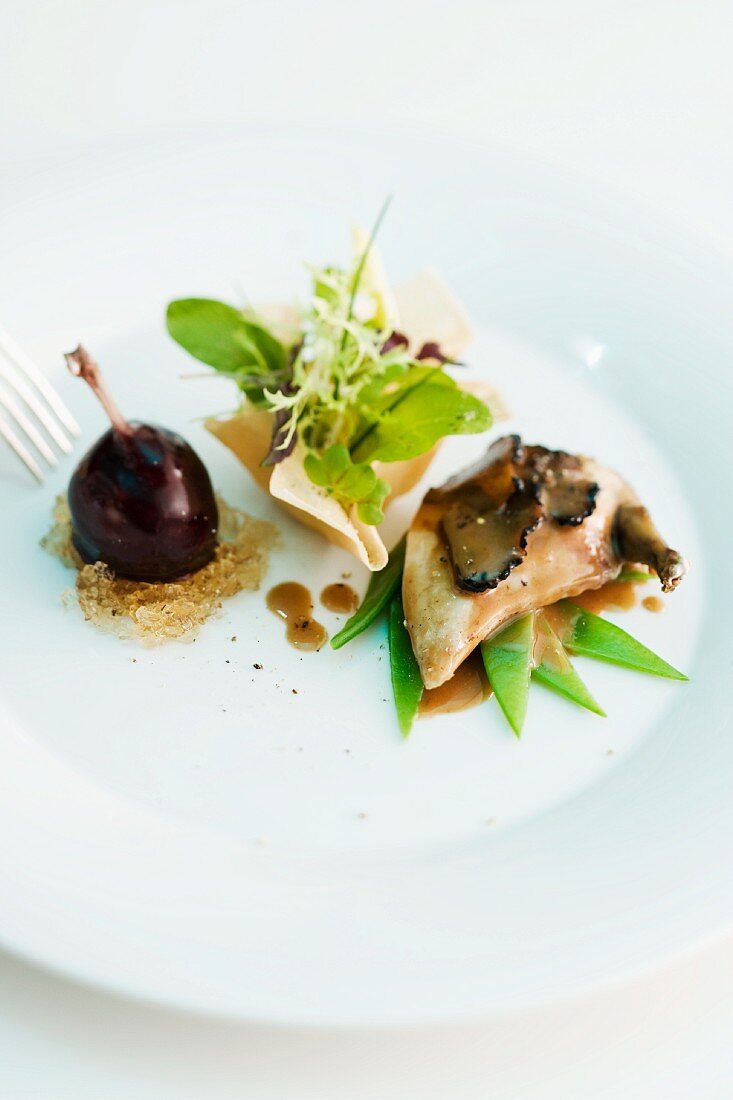 Variations on quail as an appetiser